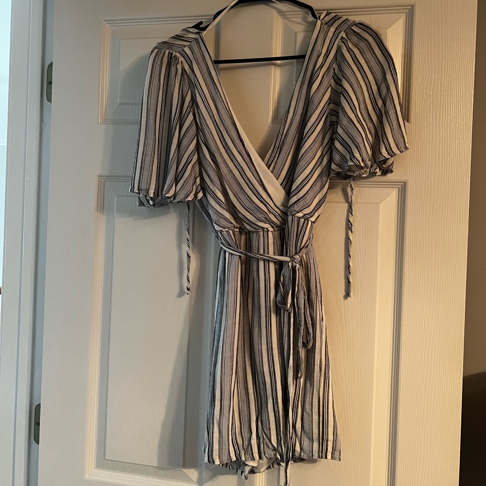 Blue Rain Romper